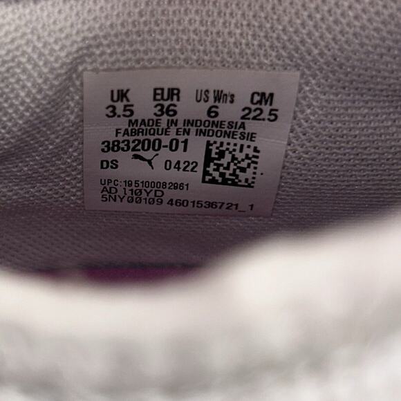 Puma Womens US Size 6 Pacer Future White Purple 383200-01 Sneaker Shoes - Picture 10 of 12